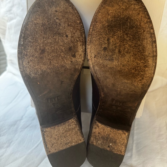 Frye Pre-Loved Carson Oxford Women's Shoes Navy Blue - Picture 13 of 17